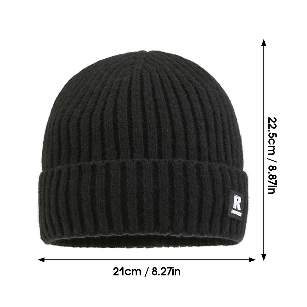 Thick Knitted Woolen Hat for Men Keep Warm Breathable Winter Cap Elderly Warmth Ear Protection Grandpa Dad Style Fleece Lined