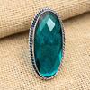 Indicolite Tourmaline Gemstone Handmade Solid 925 Sterling Silver Ring Jewelry