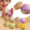 Barevné knedlíkové squishy stresové míčky Fidget senzorické hračky Simulace jídla Squishies houska s pařáčkem Těsto kulička Dárky
