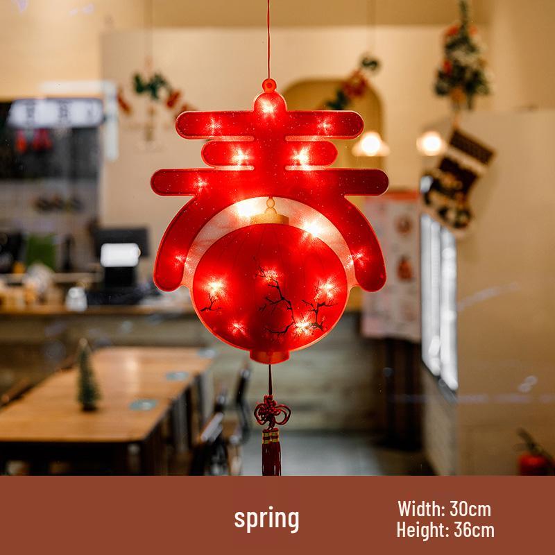 2025 Year of the Snake New Year Pendant and Door Fu Character Stickers - Spring Festival Indoor Decorations New Year Glass Sticker