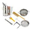 Beekeeping Starter Set Bee Brush Scraper Frame Clip Beehive Smoker Double Mesh Screen Water Feeder