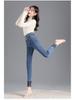 High-Waist Skinny Velvet-Lined Jeans - Women's Casual Japanese Korean Style, Autumn/Winter 2025.