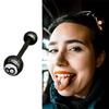 Anneaux de langue de billard pour femmes, bijoux de perçage de langue en acier inoxydable, longueur de barre de 12 à 16mm pour anneaux de langue