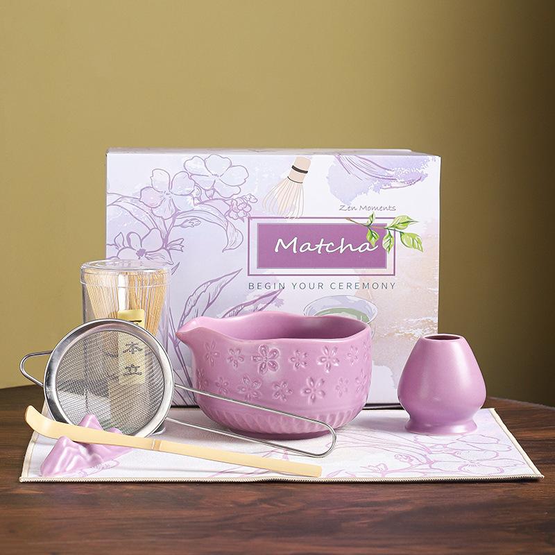 Traditional Matcha Gift Set Bamboo Matcha Whisk Scoop Matcha Bowl Whisk Holder Japanese Tea Teaware Sets