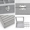 1PC Jewelry Classification Storage Box - Transparent Visible Holder for Earrings Rings Necklaces Display