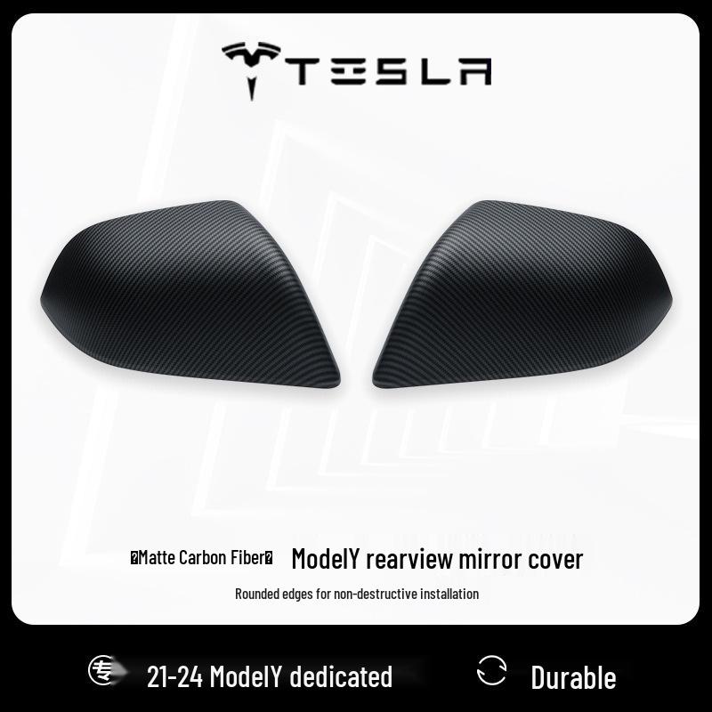 Tesla Model Y/3 Rückspiegel Carbonfaser Abdeckung Set