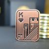 1pc Poker EDC Metal Fidget Toys Metal Poker Push Card Slider Stress Relief Toy Fidget Haptic Coin Office Desk Toys Adults Gifts