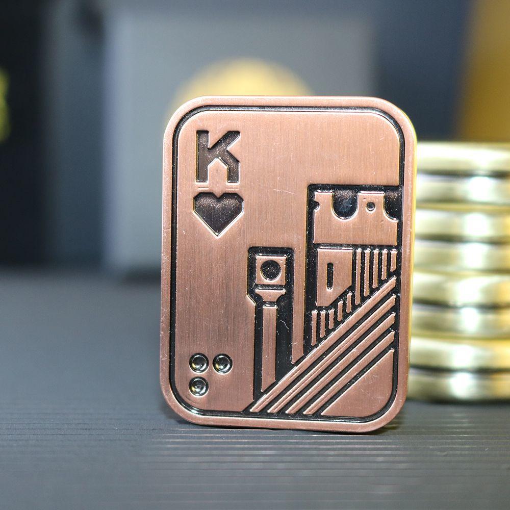 1pc Poker EDC Metal Fidget Toys Metal Poker Push Card Slider Stress Relief Toy Fidget Haptic Coin Office Desk Toys Adults Gifts