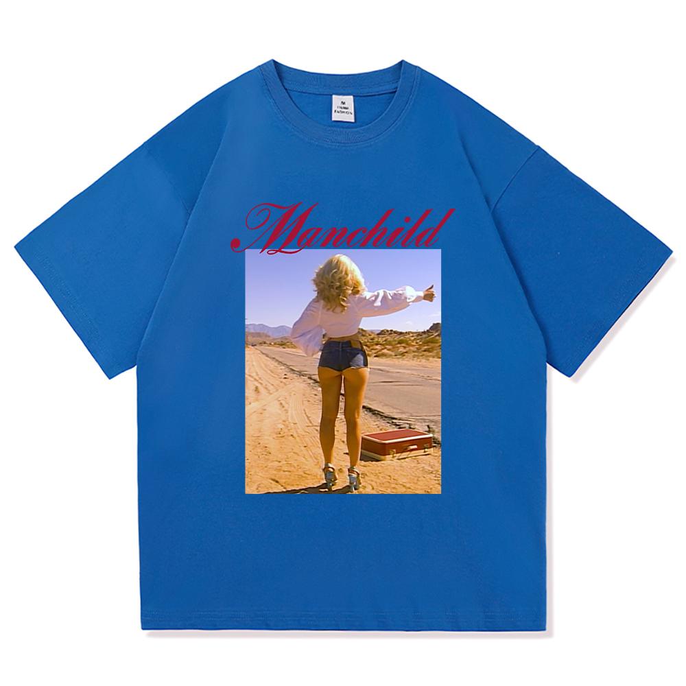 Sabrina Carpenter Manchild T Shirt Hot Fashion UnisexWomen Aesthetic Vintage Graphic TShirt High Quality Cool Cotton Tees Shirts