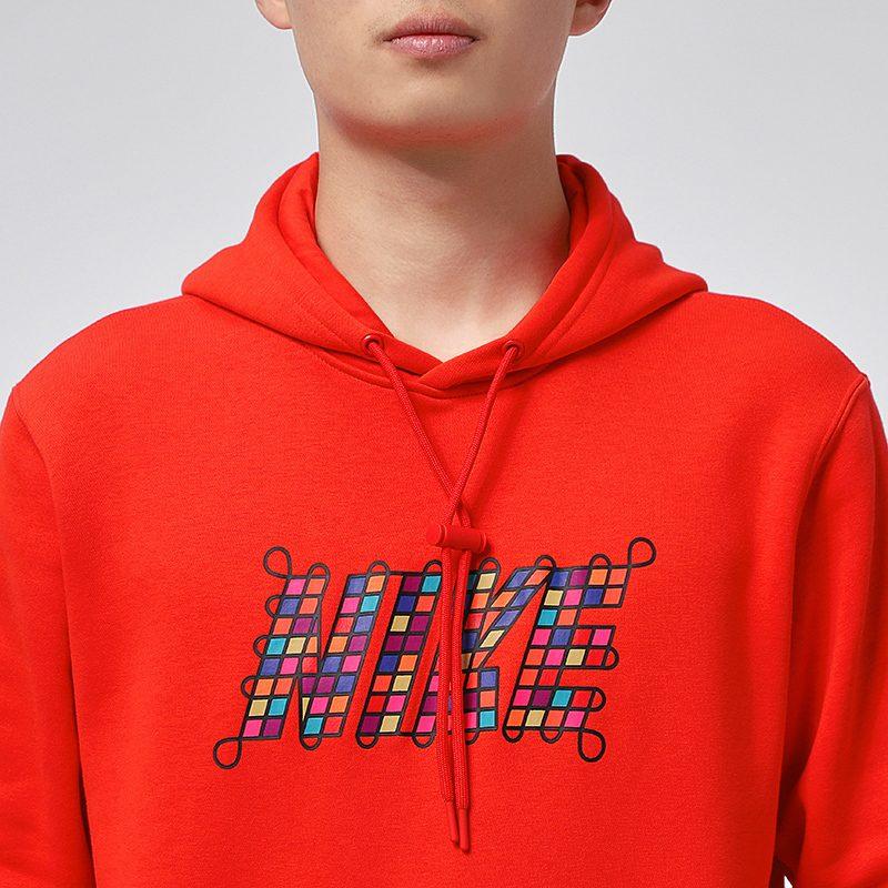 Nike Sweatshirts Men's University Red Hooded Moderate Regular DH1382-606