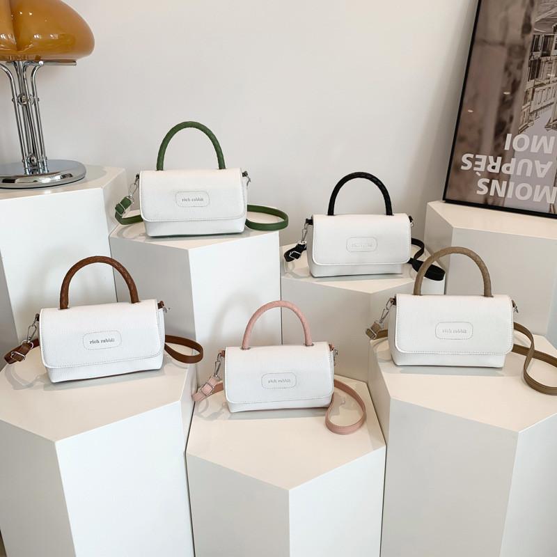 2024 New Fashion Color Block Minimalist Summer Women's Bag Pu Material Versatile Casual Handbag Shoulder Crossbody Bag