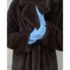 Damen S Faux Fur Langer Mantel Mit Gürtel Dicke Warme Oberbekleidung