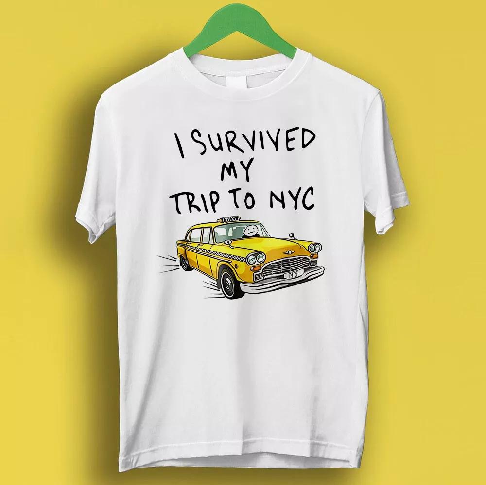 

Я пережил свою поездку в Нью-Йорк Желтое такси США Крутой подарок Футболка M212 4XL
