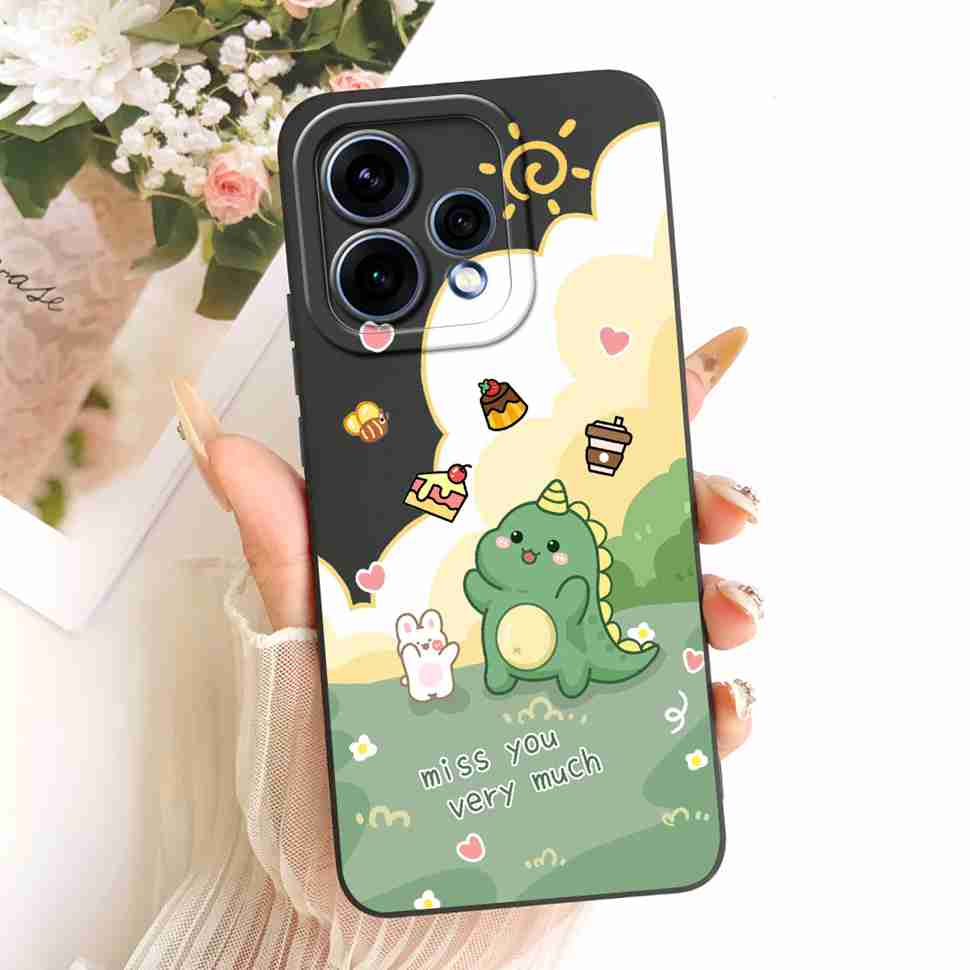 For Oppo Reno15 5G Case CPH2825 ilicone Back Cover For Oppo Reno 15C Reno15c 5G Cute Panda Cartoon Phone Cases Shockproof
