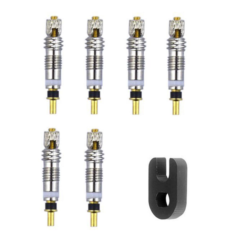 

2/6/12pcs Replacement Brass Valve Cores Remover for Mountain Road Bike Stem Style Tyre Valve Core