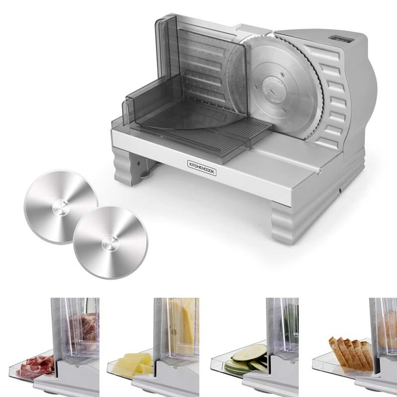 Kitchencook electric slicer with two stainless steel knives MSliceX