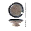 Creative Japanese Ceramic Plate with High Feet Saucer Saucer Snack Tea Dessert Plates Snack Plate Fruit Plate Bowls Ramekin