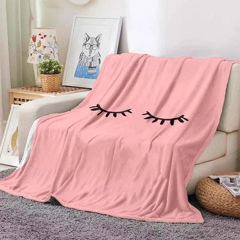 Digital Printed Eyelash Velvet Soft Plush Blanket Flannel Blanket Home Living Room Bedroom Bed Sofa Lunch Break Picnic Blanket