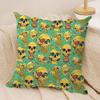 Horror Skull Print Cushion Cover Silky Short Plush DoubleSided Printed Pillow Case for Sofa All Seasons Home Decor Gift