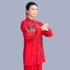 Chinese Kung Fu Tai Chi Training Exercise Suit Martial Arts Taijiquan Wushu Uniform Flower Embroidery Sequin Tops+pants Set