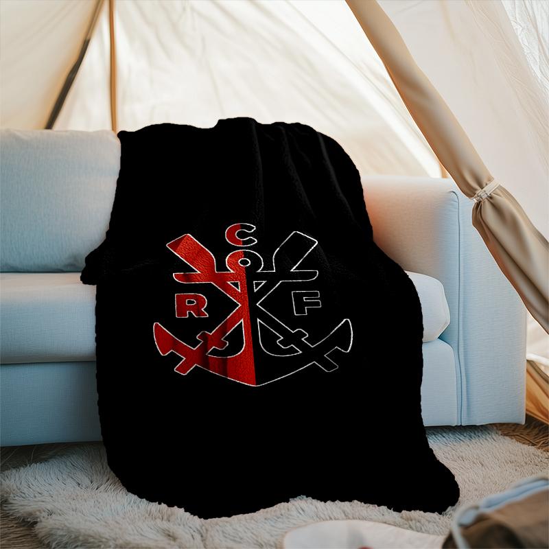 1PC CR Flamengo Printed Soft Flannel Blanket Throw for Adult Bedroom Living Room Sofa Camping Travel Fan Gifts Christmas Gifts