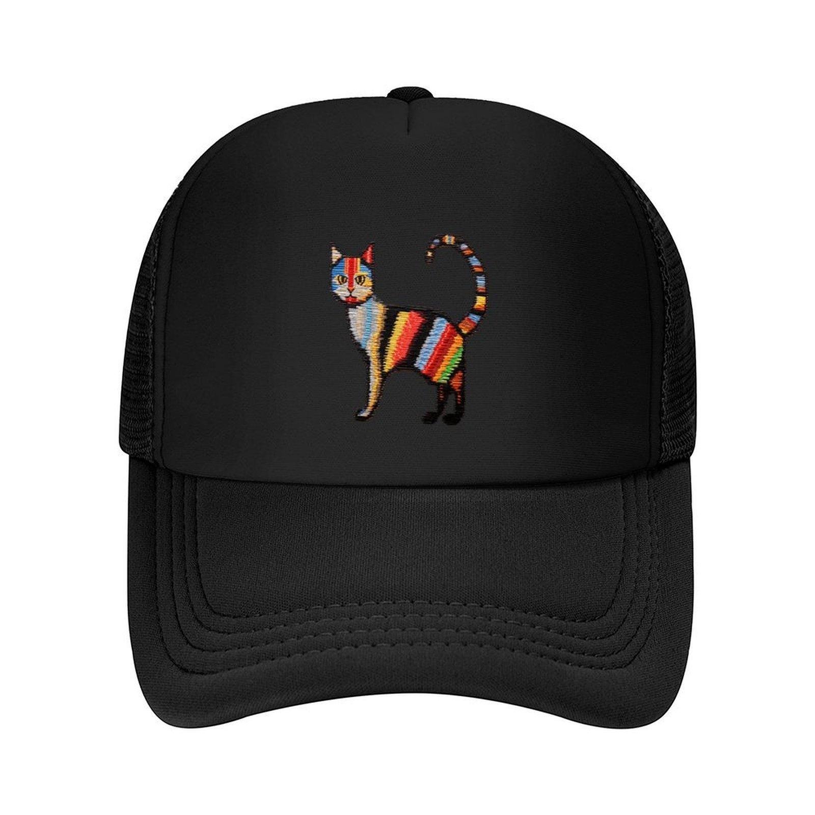 Colorful Embroidered Cat Baseball Cap Visor Golf Hat Man Ball Cap luxury caps Mens Caps Womens