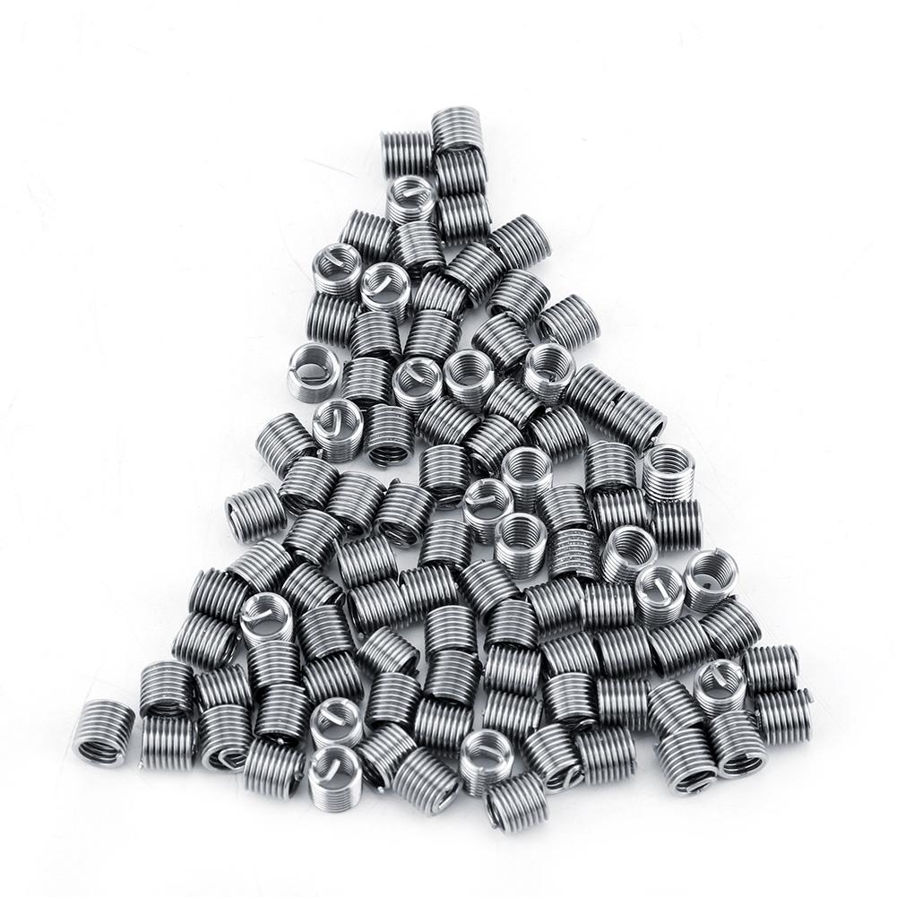 100pcs M4 Stainless Steel SS304 Coiled Wire Helical Screw Thread Inserts (M4*0.7*2 D)