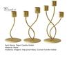 Taper Candle Holder Metal Curved Candle Holder Table Centerpiece Tapered Pillar Candles Holder for Wedding Festive Decor