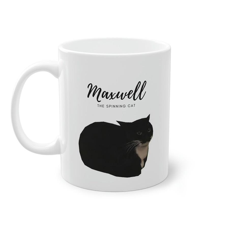 

Maxwell The Spinning Cat Ceramic Coffee Mug Tea Cup New 301-400ml білий