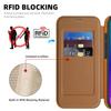 For iPhone 17 Case Compatible with MagSafe RFID Blocking Card Holder Leather Phone Cover