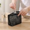 Black Mesh Toiletry Bags for Women Travel Makeup Bag Small Large Case Organizer Cosmetic Cases Toiletries Storage Handbag Pouch
