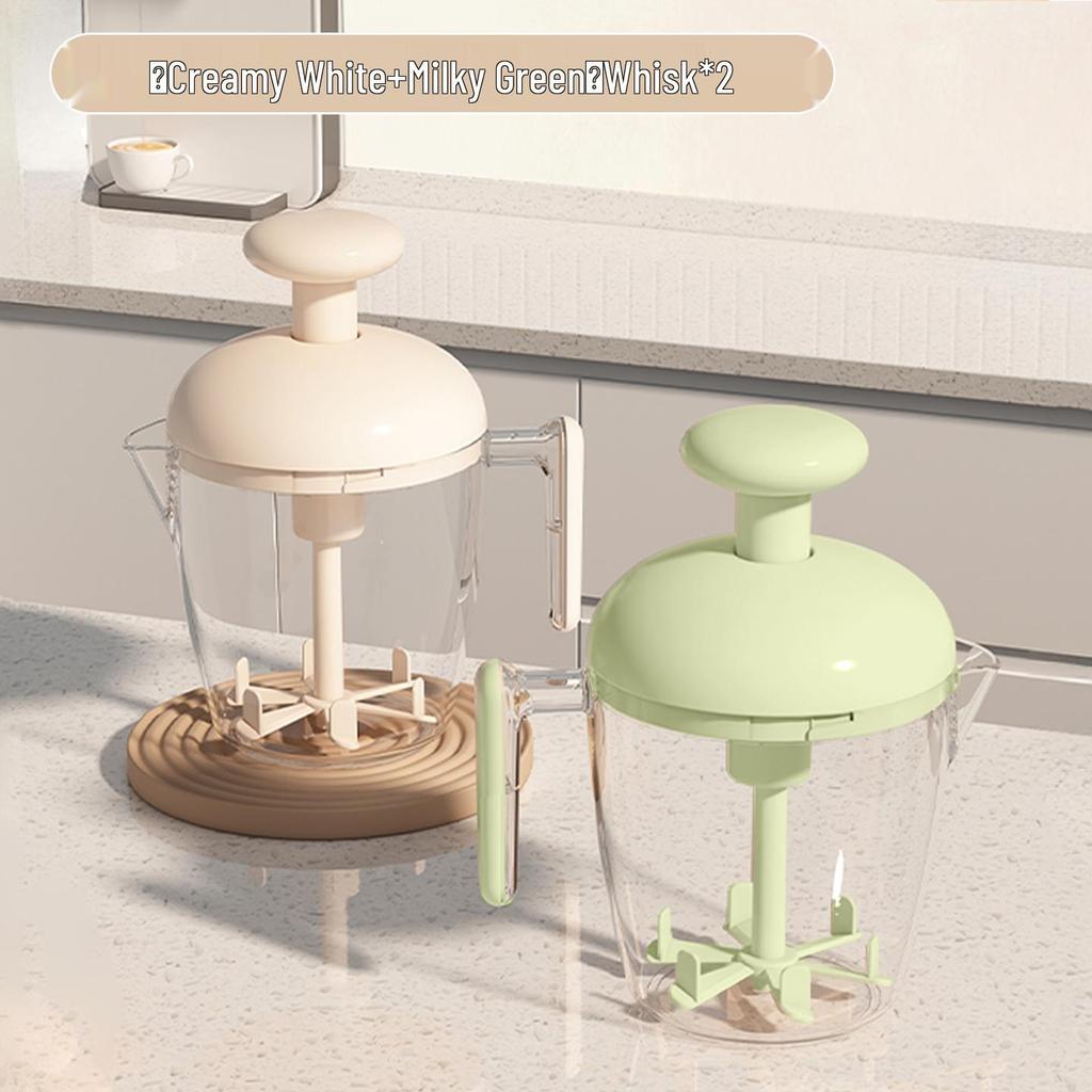 Multifunctional Press Egg Beater Cup: Large Capacity Frothing & Baking Blender