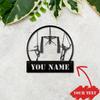 Single Piece Custom Metal Wall Art Customized Aerial Hoop Design for Studio Holiday Christmas Decor