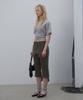 LCDC™ Back Slit V-Neck Top (Melange Gray)
