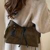 Trendige Taschen Damen Retro Nische Achseltaschen Damen Taschen Einfache Wildleder Schultertaschen Hochwertige Pendlertaschen