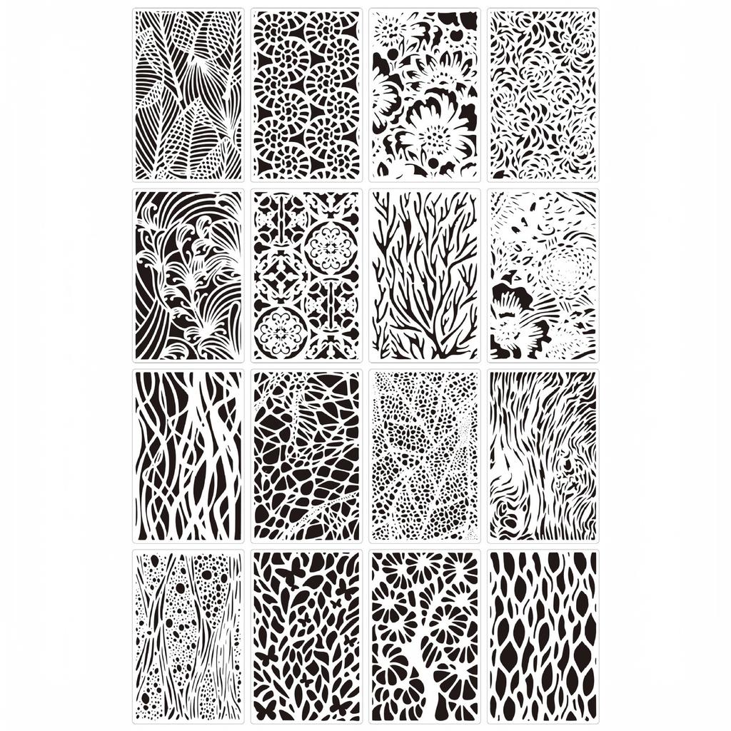 Floral Pattern Painting, Reusable Cutout Template for Hand Painting, Spray Painting and DIY Crafts