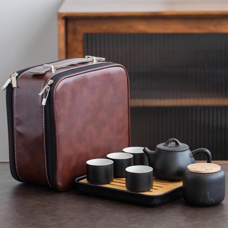 Naijiang Japanese Zen Black Pottery Tea Set