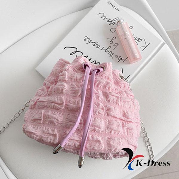 Mini Pom-Pom Jenny Chain Cloud Crossbody Bag (1 Color)