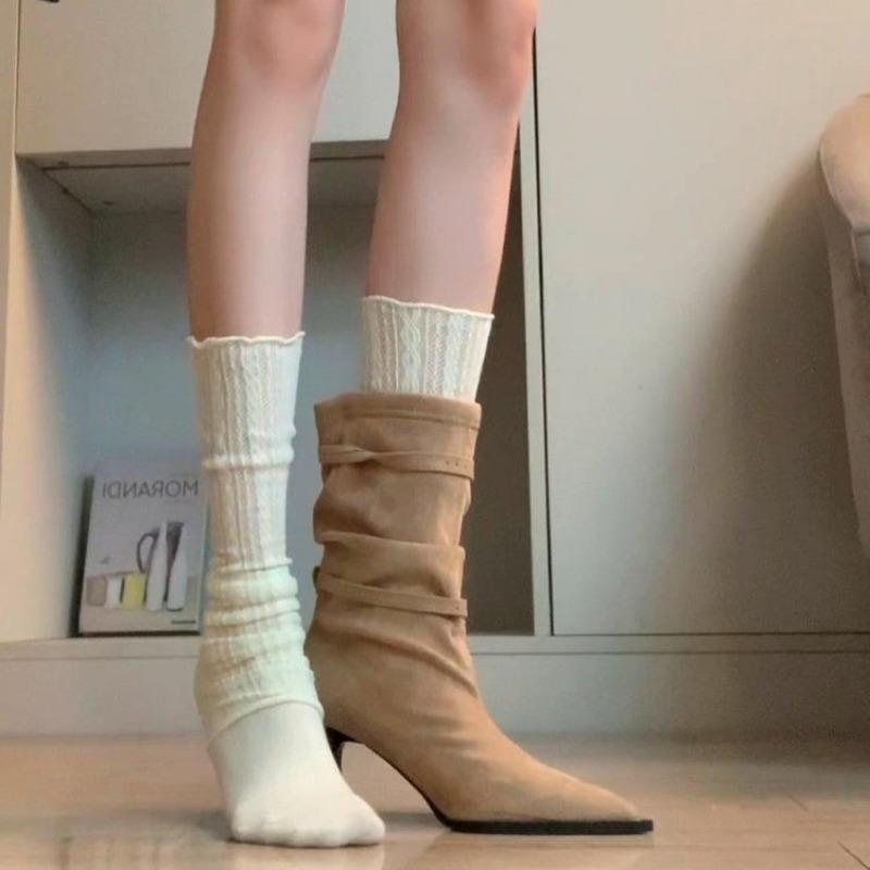 Fashion Autumn Fashion High Quality Pointed Toe Vintage Ankle Boots Sexy Thin Hihe Heel Women Warm Knight Slip On Party Shoes 659