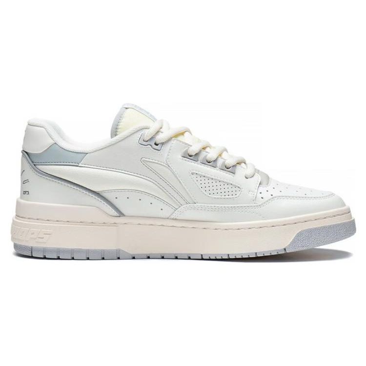 Li Ning Rookie 2 Durable Breathable Low-Top Retro Basketball Shoes Men sneaker White Gray ABCT011-2