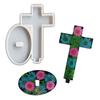 Flexible Silicone Cross Ornament Moulds Religious Crafting Mold Jewelry Making Molds Gift for Hand-Making Enthusiasts