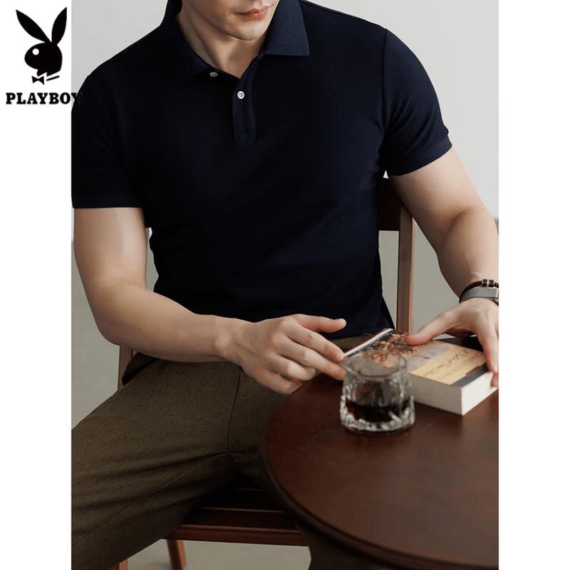 

PLAYBOY Men s Pure Cotton Business Casual Polo Shirt XL 175