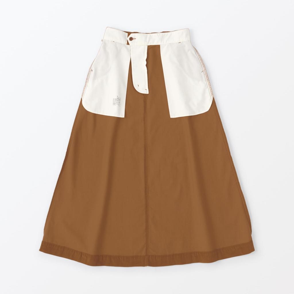 MUJI Women's Kapok Blend Corduroy Flare Skirt, Camel, Size S (BE1SPA4A)