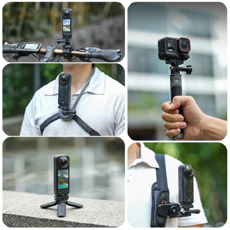 Multiple Angle Foldable Camera Mount Magnetic Fast Release Adapter 1/4 Screw To Double Clamp Converter ABS Construction