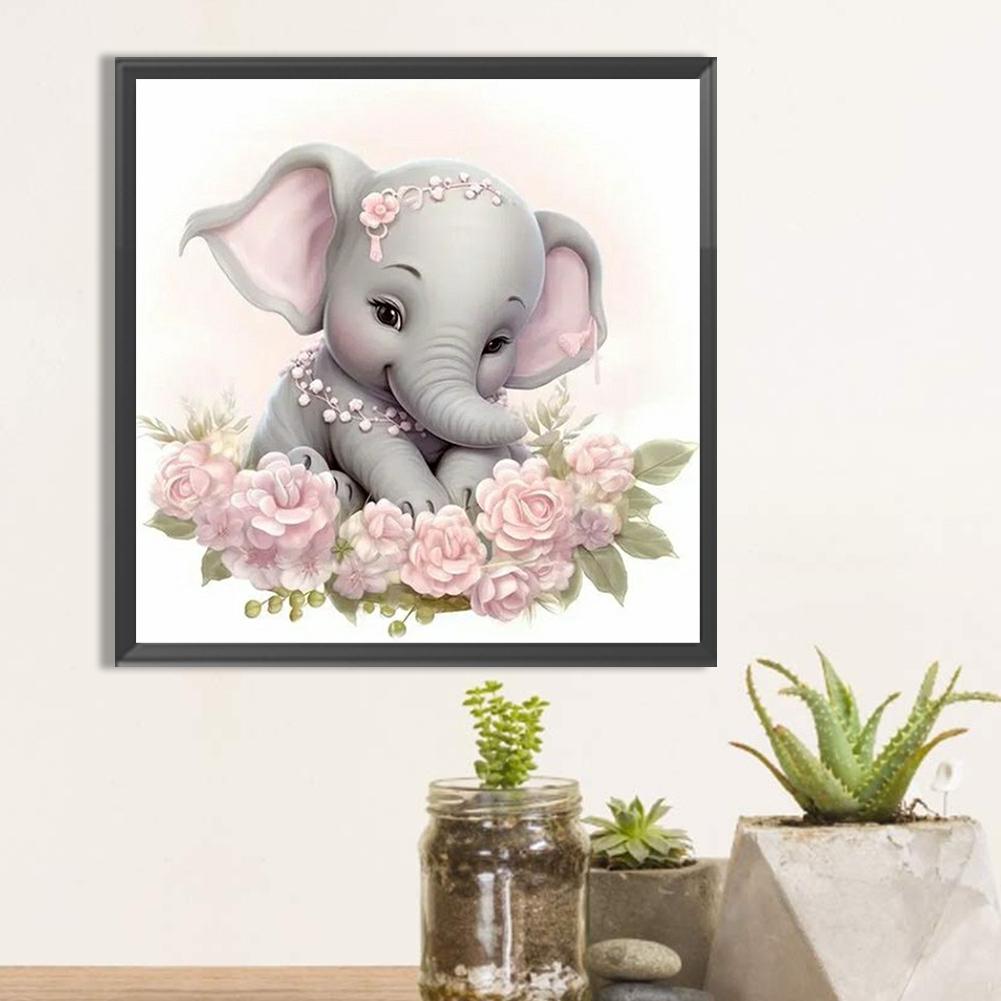 5D DIY Full Round Drill Diamond Painting Flower Animal Kit Home Decoration