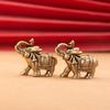 Brasses Elephant Ornaments Symbolizing Wealth Wisdoms and Good Fortunes for Gift Giving or Home Office Decoration