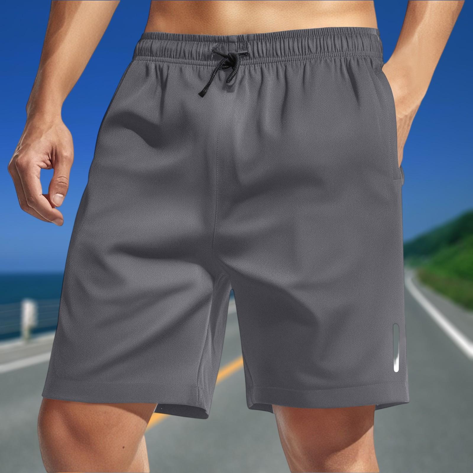 

Мужские летние спортивные свободные брюки из ледяного шелка, дышащие, быстросохнущие, шорты с эластичностью в четырех направлениях, свободного кроя XL