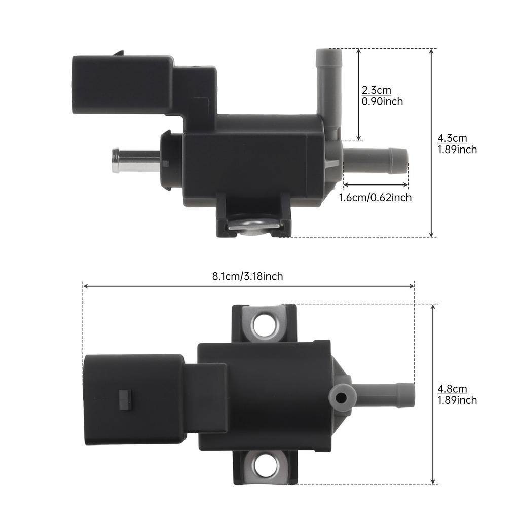 Válvula Solenoide de Pressão do Turbo 06F906283F com 2 Pinos - Instalação Fácil para Controle de Vácuo