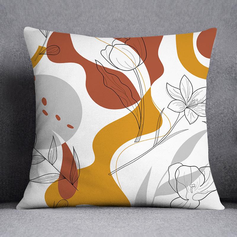 

Квадратная декоративная наволочка с абстрактным узором для гостиной, диванная подушка, поясная подушка, украшение для дома 45 см x 45 см 40x40cm