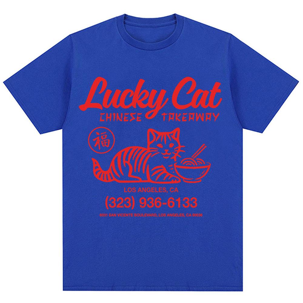 Funny Lucky Kawaii Cat Graphic T Shirt Men Women Trendy High Quality Short Sleeve Oversized Cozy Cotton Casual Y2k T-shirts Gift